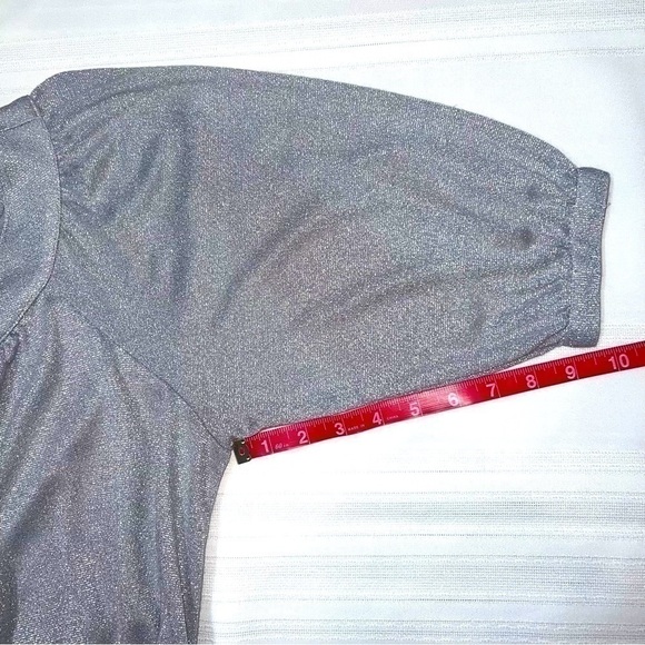 $5 ADD ON with $15+ Bundle Style & Co. Petite Top Silver Metallic Sz LP EUC - Picture 10 of 13